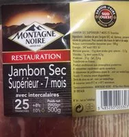 Mängden socker i Jambon sec supérieur 7 mois