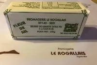 Mängden socker i Beurre fleur de sel