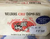 Mängden socker i Beurre cru demi-sel