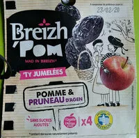 Mängden socker i 'Ty jumelées, Pomme & pruneau d'agen