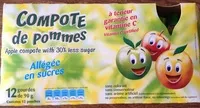 Mängden socker i Compote de pommes allégée en sucres
