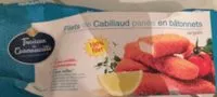 Mängden socker i Filets de Cabillaud Panés en Bâtonnets Surgelés