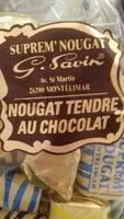 Mängden socker i Nougat tendre au chocolat