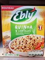 Mängden socker i Quinoa et lentilles 10 mn Ebly