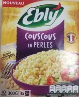 Mängden socker i Couscous en perles Ebly 10 min 3 x 100 g