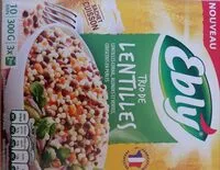 Mängden socker i Trio de lentilles Ebly 3 x 100g