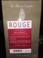 Mängden socker i Vin rouge le mas des cigales