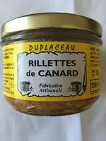 Mängden socker i Rillettes de canard artisanales