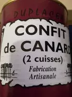 Mängden socker i Confit de canard (2 cuisses)