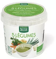 Mängden socker i Soupe de Légumes Biologiques 5 Légumes