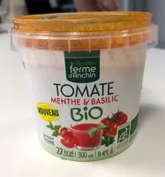 Mängden socker i Tomate Menthe et Basilic Bio