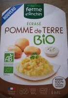 Mängden socker i Écrasé pomme de terre bio