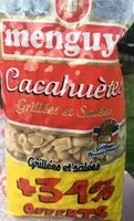 Mängden socker i Cacahuètes grillées salées