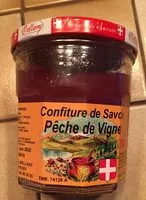 Mängden socker i Confiture de Savoie pêche de vigne