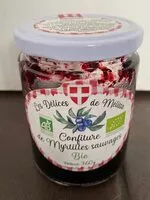Mängden socker i Confiture de myrtilles sauvages bio
