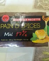 Mängden socker i Pain d épices au miel 57%
