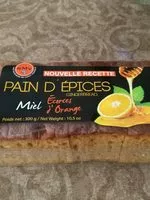 Mängden socker i Pain d'épices miel écorces d orange
