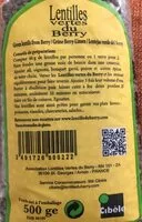 Mängden socker i Lentilles vertes du Berry