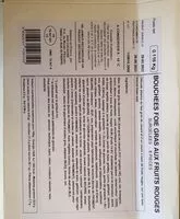 Mängden socker i Bouchees foie gras aux fruits rouges