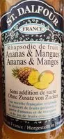 Mängden socker i Rhapsodie de fruit - Ananas et Mangues