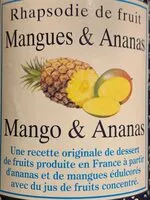 Mängden socker i Mango und Ananas