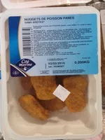 Mängden socker i Nuggets de poisson MSC panés