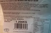 Mängden socker i Form'filet de colin d'alaska meunière