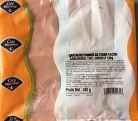 Mängden socker i Gratin de pommes de terre façon sarladaise, cuit, surgelé 120g