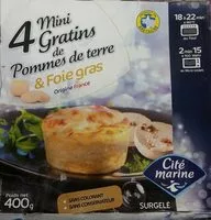 Mängden socker i Mini gratin pomme de terre foie gras CITE MARINE
