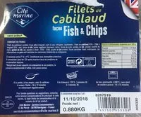 Mängden socker i Filet de cabillaud Fish and Chips