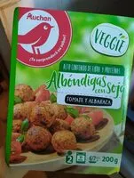 Mängden socker i Albóndigas con soja, tomate y albahaca