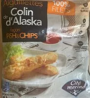 Mängden socker i Aiguillettes de colin d'alaska façon fish and chips