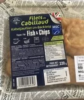 Mängden socker i Fish & Chips cabillaud