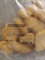 Mängden socker i Aiguillette de colin lieu façon prefrites surgelées
