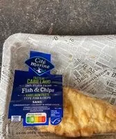 Mängden socker i Filets de cabillaud  façon fish and chips