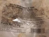 Mängden socker i Mini gratin de pommes de terre cèpes marrons