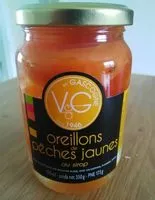 Mängden socker i Oreillons de pêches jaunes au sirop