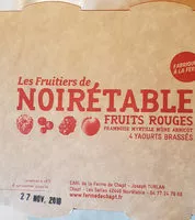 Mängden socker i Les fruitiers de NOIRETABLE. Fruits rouges.