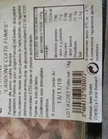 Mängden socker i Lardons cuits fumés