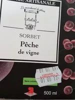 Mängden socker i Sorbet pêche de vigne