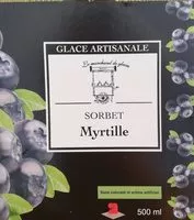 Mängden socker i Sorbet mrytille