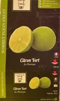 Mängden socker i Sorbet citron vert