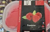 Mängden socker i Sorbet framboise