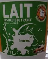 Mängden socker i Lait écrémé des hauts de France
