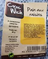 Mängden socker i Pain aux raisins