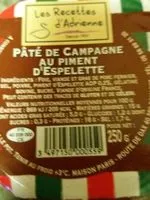 Mängden socker i Pâté  de campagne au piment d espelette