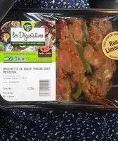 Mängden socker i Brochette de bœuf mariné goût mexicain