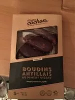 Mängden socker i Boudins antillais au piment oiseau