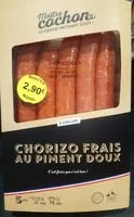 Mängden socker i Chorizo frais au piment doux