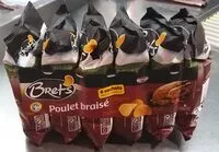 Mängden socker i Chips Saveur Poulet Braise 6 Sachets